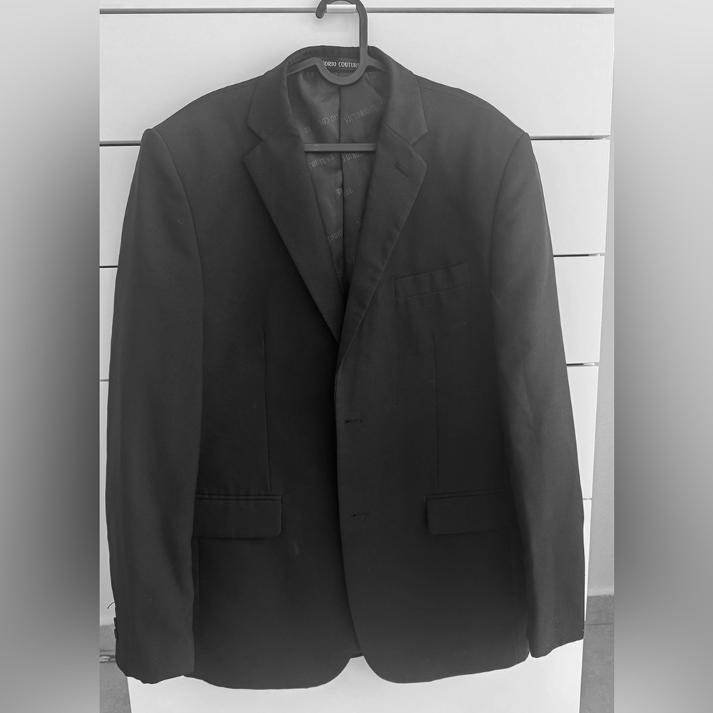 Victorio Couture Men's Black Formal Blazer - Size 40R (Medium/Large)